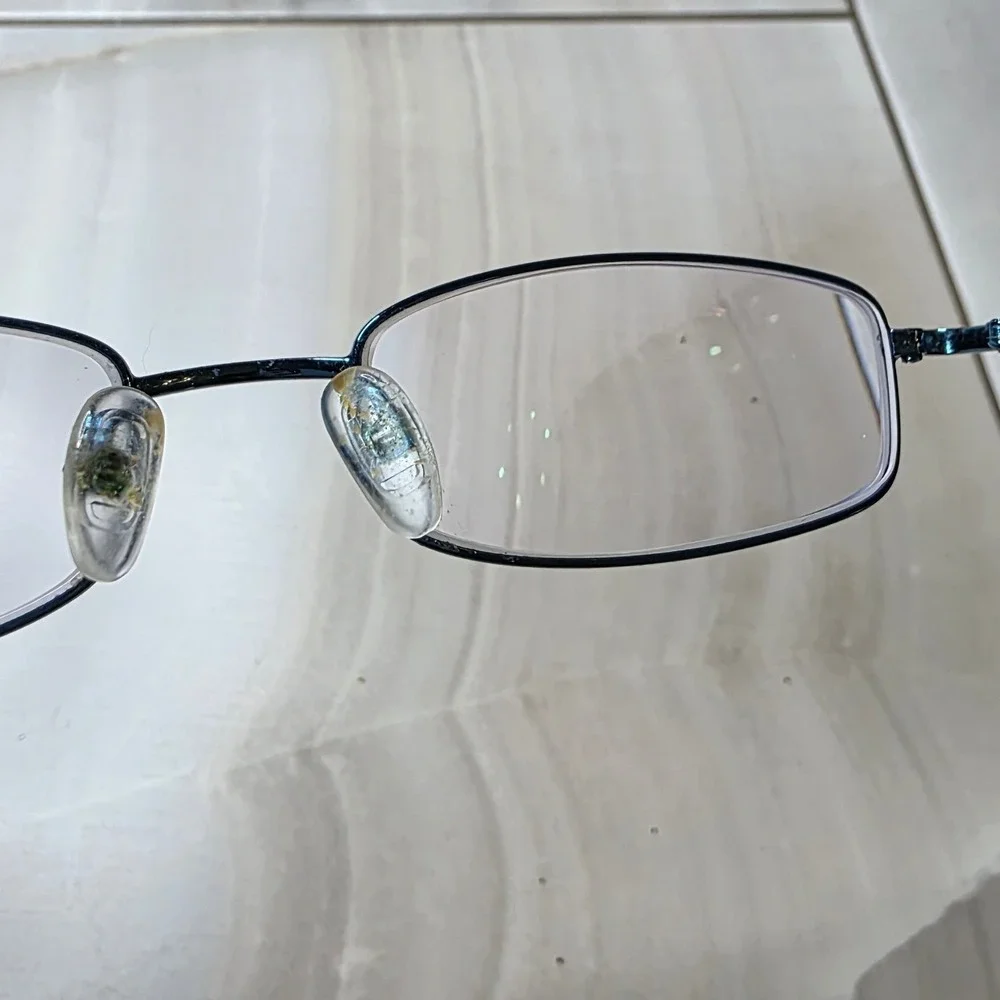 Zenni Optical 411516 Blue Rectangular Frames Only Full‎ Rim Frame with Case D1